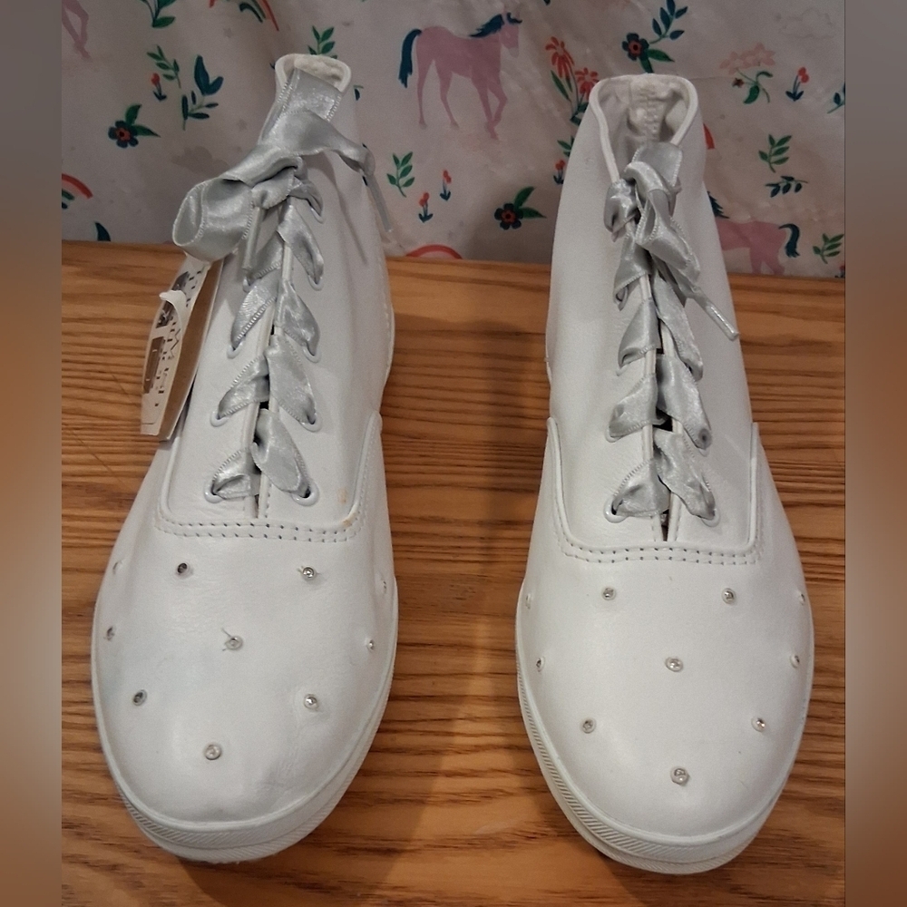 NWT RARE 1991 Korean Made Keds Starlight HiTop White Leather Sneaker Shoe SZ 10M - Picture 2 of 13